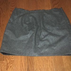 Dark grey wool mini skirt